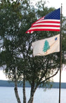 New! 1901 Maine Flag with Pole Hem